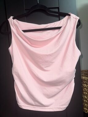 Women’s Light Pink Asymmetrical Tank Top